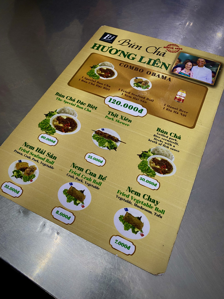 お店の全メニュー表