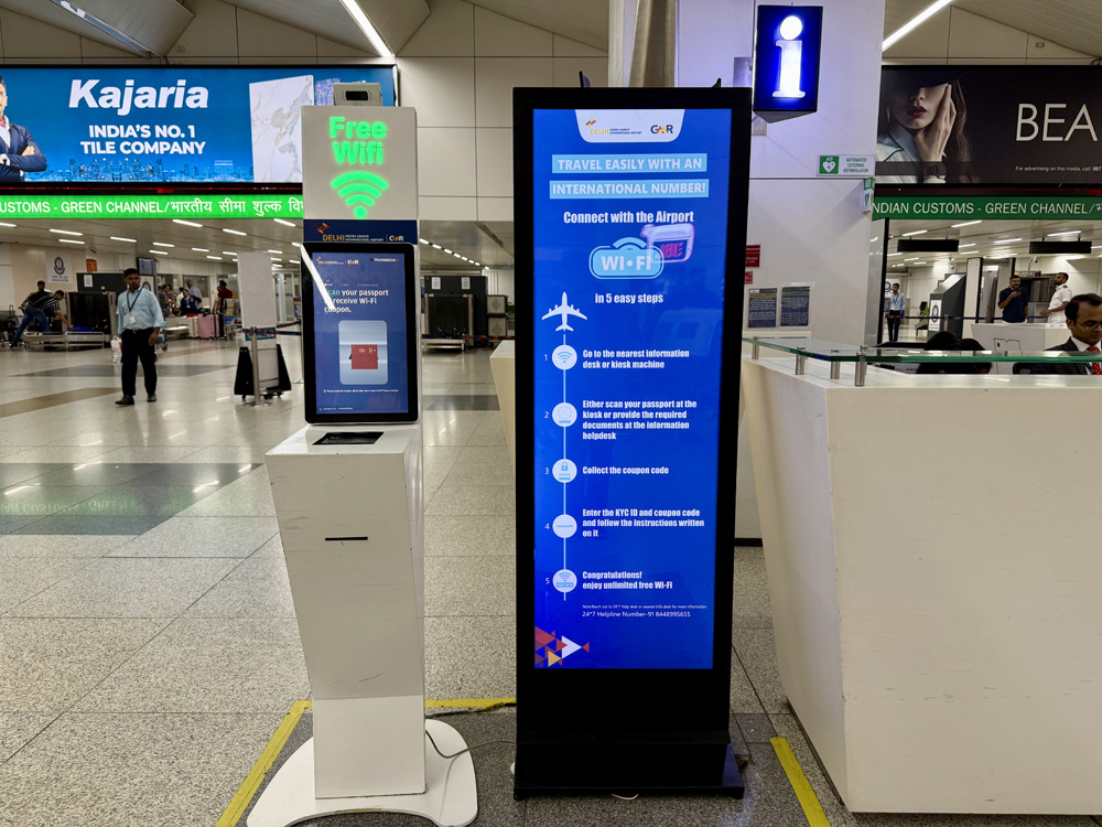 インドデリー空港のWIFI端末