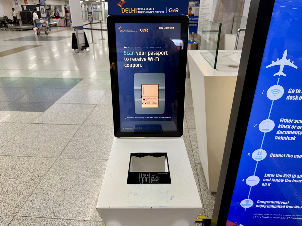 インドデリー空港のWIFI端末