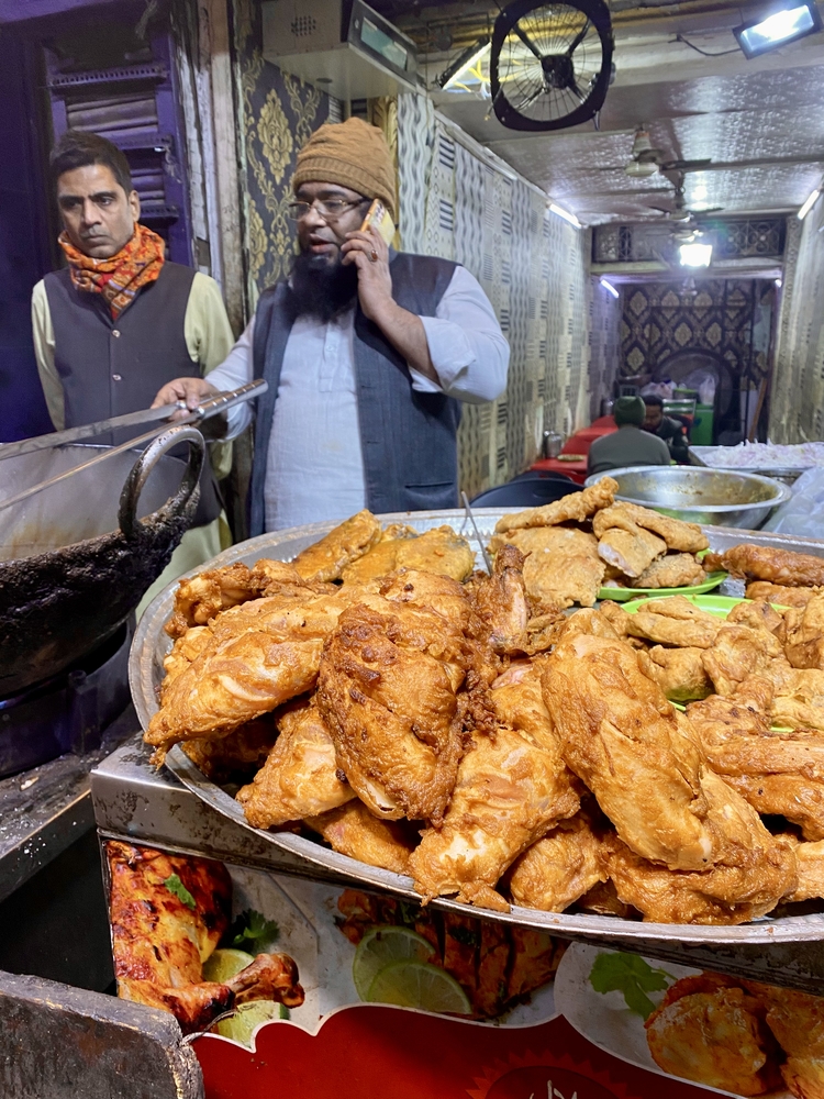オールドデリーのチキン屋台