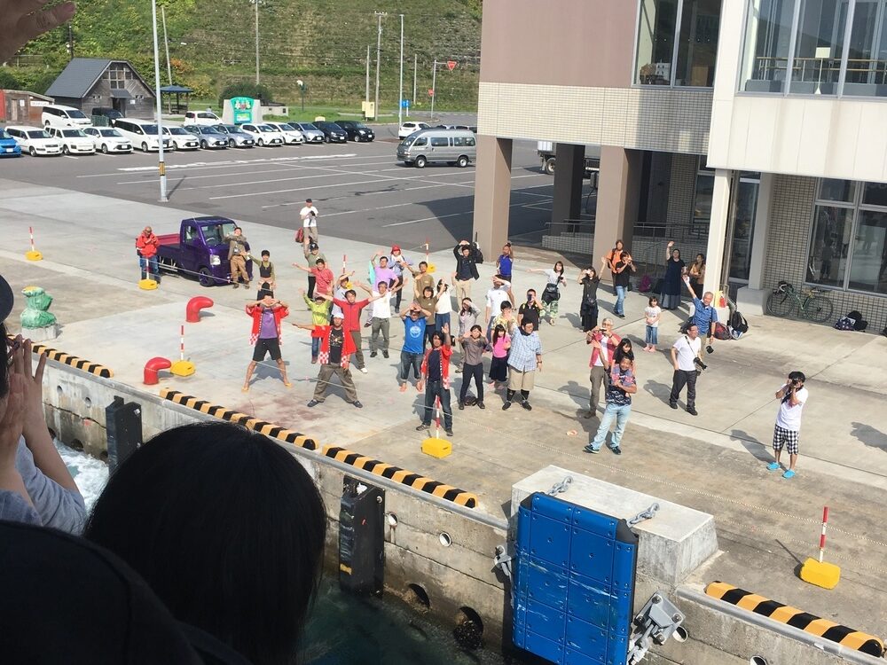 礼文島香深港見送り