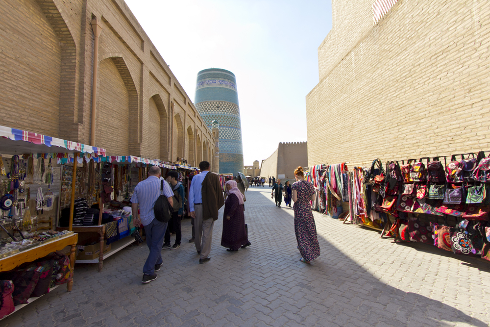 ウズベキスタンヒヴァの世界遺産イチャンカラ