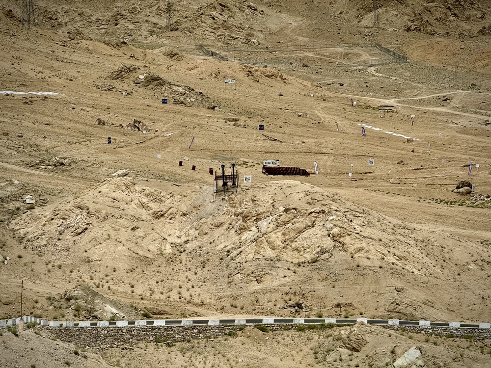 インド・ラダックのジップライン