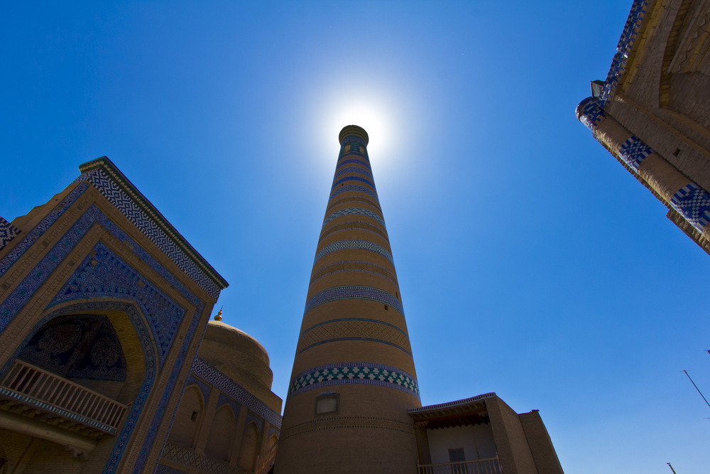 ウズベキスタンヒヴァイスラームホジャミナレット
