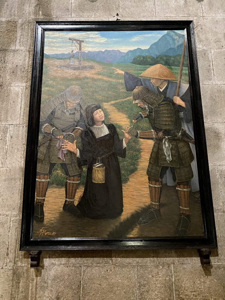 サンアグスティン教会の階段にあった日本の絵